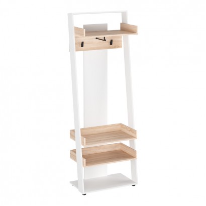 Έπιπλο εισόδου Sciove pakoworld σε λευκή-φυσική απόχρωση 70x40x200εκ