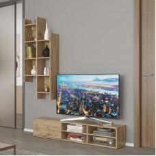 Σύνθετο σαλονιού Sarona pakoworld oak 150x35x160εκ Σύνθετο σαλονιού Sarona pakoworld oak 150x35x160εκ