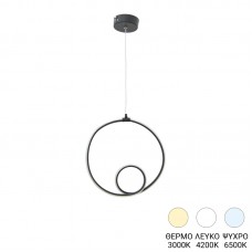 Φωτιστικό οροφής Lavani pakoworld LED μαύρο μέταλλο 15x18x70εκ Φωτιστικό οροφής Lavani pakoworld LED μαύρο μέταλλο 15x18x70εκ