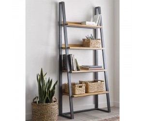 Βιβλιοθήκη Ryder pakoworld καρυδί-μαύρο 75x36x185εκ Βιβλιοθήκη Ryder pakoworld καρυδί-μαύρο 75x36x185εκ