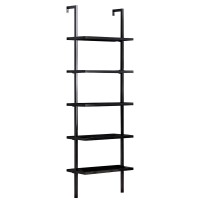 Ραφιέρα τοίχου Harris pakoworld σε μαύρη απόχρωση 60x22x200εκ