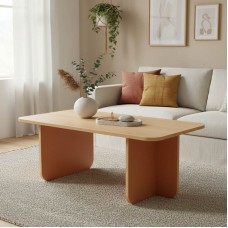 Τραπέζι Bοca pakoworld σε oak-κεραμιδί απόχρωση 100x60x42εκ Τραπέζι Bοca pakoworld σε oak-κεραμιδί απόχρωση 100x60x42εκ