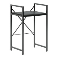 Ραφιέρα στήριξης πλυντηρίου - στεγνωτηρίου Delavar pakoworld μέταλλο μαύρο 72x60x116εκ