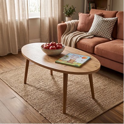 Τραπέζι σαλονιού Sartori pakoworld oak 90x45x43εκ Τραπέζι σαλονιού Sartori pakoworld oak 90x45x43εκ
