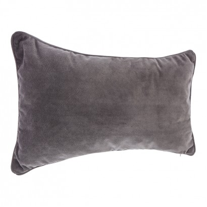 Μαξιλάρι διακοσμητικό Lubel pakoworld ύφασμα σε ανθρακί απόχρωση 30x50εκ