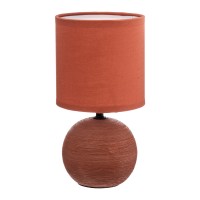 Επιτραπέζιο φωτιστικό PWL-1210 pakoworld Ε14 κεραμικό σε terracotta απόχρωση Φ13x25εκ