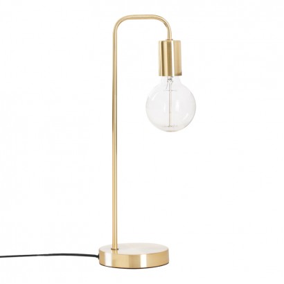 Επιτραπέζιο φωτιστικό Klio pakoworld μέταλλο σε χρυσή απόχρωση 15x12.5x45εκ