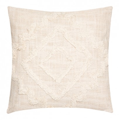 Μαξιλάρι διακοσμητικό Ferdel pakoworld ύφασμα σε ιβουάρ απόχρωση 40x40εκ