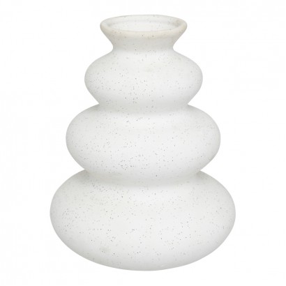 Βάζο Delfar pakoworld κεραμικό σε λευκή απόχρωση Φ16x20εκ