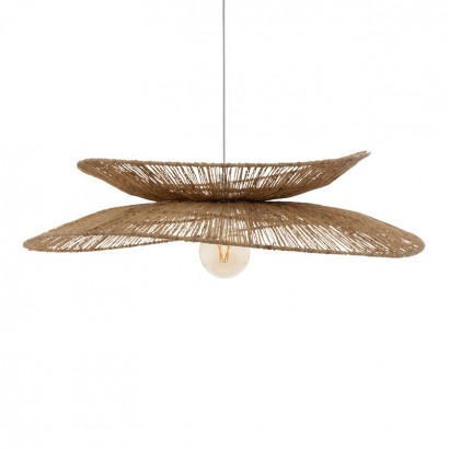 Φωτιστικό οροφής Nestor pakoworld Ε27 σε φυσική απόχρωση Φ69.5x9εκ