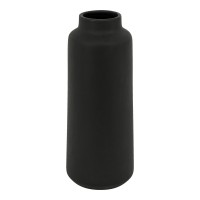 Βάζο Bender pakoworld κεραμικό σε μαύρη απόχρωση Φ12x30εκ
