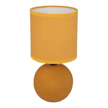 Επιτραπέζιο φωτιστικό PWL-1210 pakoworld Ε14 κεραμικό σε κίτρινη απόχρωση Φ13x25εκ
