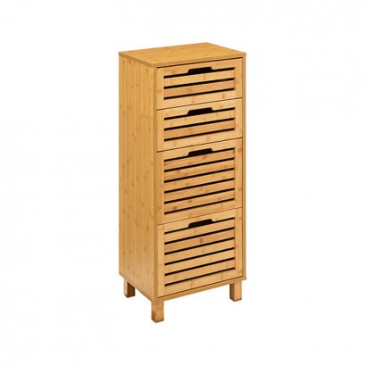 Συρταριέρα Sicela pakoworld μπαμπού σε φυσική απόχρωση 40x30x97.5εκ