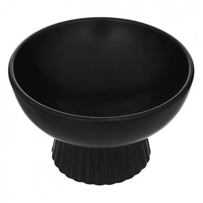 Διακοσμητικό μπωλ Lorvion pakoworld κεραμικό μαύρο Φ22x14εκ