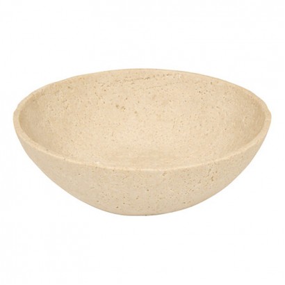 Διακοσμητικό μπωλ Serio pakoworld polyresin μπεζ Φ24.5x7.5εκ