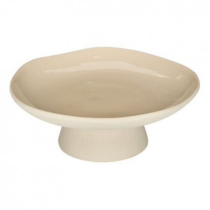 Διακοσμητικό μπωλ Orezan pakoworld κεραμικό μπεζ Φ28x10εκ