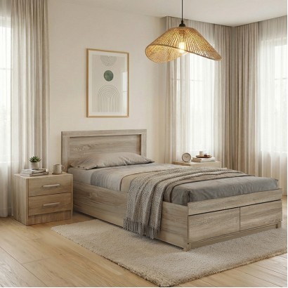 Σετ Κρεβατοκάμαρας Olympus Sonoma με Κρεβάτι 120x200εκ Σετ 3τεμ