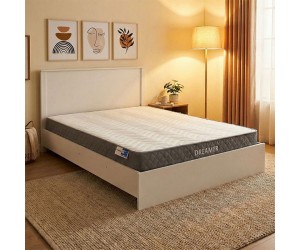 Κρεβάτι με στρώμα Athos-Dreamer pakoworld λευκό 160x200εκ