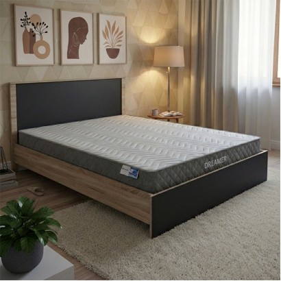 Κρεβάτι με στρώμα Athos-Dreamer pakoworld sonoma-ανθρακί 160x200εκ Κρεβάτι με στρώμα Athos-Dreamer pakoworld sonoma-ανθρακί 160x200εκ