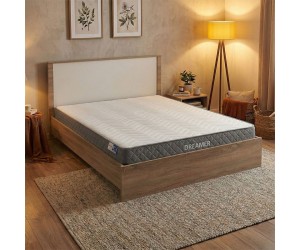 Κρεβάτι με στρώμα Athos-Dreamer pakoworld sonoma-λευκό 160x200εκ