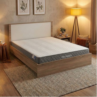 Κρεβάτι με στρώμα Athos-Dreamer pakoworld sonoma-λευκό 160x200εκ Κρεβάτι με στρώμα Athos-Dreamer pakoworld sonoma-λευκό 160x200εκ