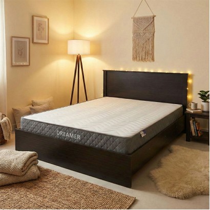 Κρεβάτι με στρώμα Athos-Dreamer pakoworld wenge 160x200εκ Κρεβάτι με στρώμα Athos-Dreamer pakoworld wenge 160x200εκ