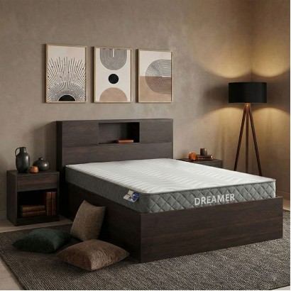 Κρεβάτι με στρώμα Olympus-Dreamer pakoworld wenge 120x200εκ Κρεβάτι με στρώμα Olympus-Dreamer pakoworld wenge 120x200εκ
