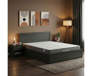 Κρεβάτι με στρώμα και συρτάρι Olympus-Dreamer pakoworld wenge 150x200εκ Κρεβάτι με στρώμα και συρτάρι Olympus-Dreamer pakoworld wenge 150x200εκ