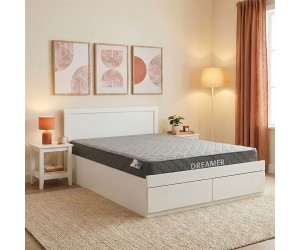 Κρεβάτι με στρώμα και συρτάρι Olympus-Dreamer pakoworld λευκό 150x200εκ Κρεβάτι με στρώμα και συρτάρι Olympus-Dreamer pakoworld λευκό 150x200εκ