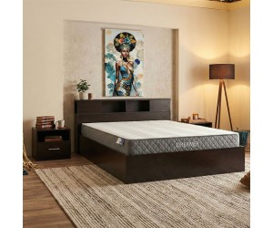 Κρεβάτι με στρώμα Olympus-Dreamer pakoworld wenge 160x200εκ