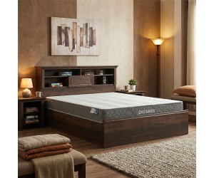 Κρεβάτι με στρώμα Mozart-Dreamer pakoworld καρυδί 160x200εκ Κρεβάτι με στρώμα Mozart-Dreamer pakoworld καρυδί 160x200εκ