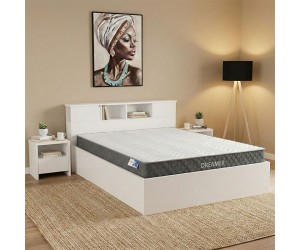 Κρεβάτι με στρώμα Olympus-Dreamer pakoworld λευκό 160x200εκ Κρεβάτι με στρώμα Olympus-Dreamer pakoworld λευκό 160x200εκ