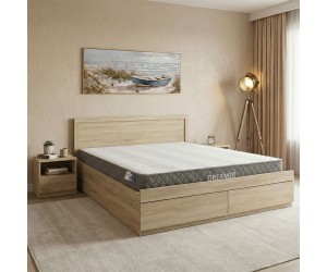 Κρεβάτι με στρώμα και συρτάρι Olympus-Dreamer pakoworld sonoma 160x200εκ Κρεβάτι με στρώμα και συρτάρι Olympus-Dreamer pakoworld sonoma 160x200εκ