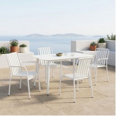 Τραπεζαρία Heven Vista pakoworld σετ 5τεμ λευκό αλουμίνιο 120x70x72εκ Τραπεζαρία Heven Vista pakoworld σετ 5τεμ λευκό αλουμίνιο 120x70x72εκ