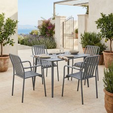 Τραπεζαρία Heven Vista pakoworld σετ 5τεμ ανθρακί αλουμίνιο 120x70x72εκ Τραπεζαρία Heven Vista pakoworld σετ 5τεμ ανθρακί αλουμίνιο 120x70x72εκ