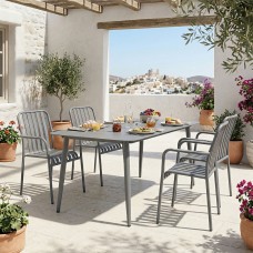 Τραπεζαρία Heven Vista pakoworld σετ 5τεμ ανθρακί αλουμίνιο 150x80x72εκ Τραπεζαρία Heven Vista pakoworld σετ 5τεμ ανθρακί αλουμίνιο 150x80x72εκ