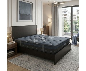 Κρεβάτι με στρώμα Athos-Resty pakoworld wenge 160x200εκ
