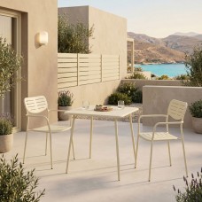 Τραπεζαρία Moraja Deraby pakoworld σετ 3τεμ κρεμ μέταλλο 70x70x73εκ Τραπεζαρία Moraja Deraby pakoworld σετ 3τεμ κρεμ μέταλλο 70x70x73εκ