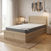 Κρεβάτι με στρώμα και συρτάρι Olympus-Perfecto pakoworld sonoma 100x200εκ Κρεβάτι με στρώμα και συρτάρι Olympus-Perfecto pakoworld sonoma 100x200εκ