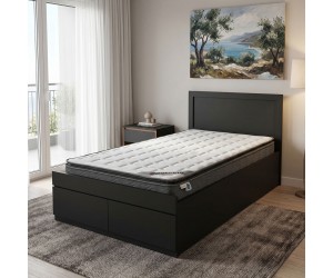 Κρεβάτι με στρώμα και συρτάρι Olympus-Perfecto pakoworld wenge 100x200εκ Κρεβάτι με στρώμα και συρτάρι Olympus-Perfecto pakoworld wenge 100x200εκ