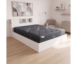 Κρεβάτι με στρώμα Olympus Resty pakoworld λευκό 160x200εκ