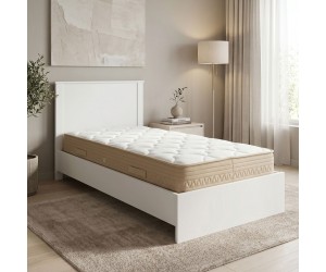 Κρεβάτι με στρώμα Athos Sleepy pakoworld λευκό 90x190εκ Κρεβάτι με στρώμα Athos Sleepy pakoworld λευκό 90x190εκ