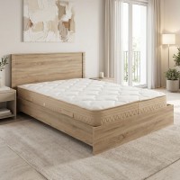 Κρεβάτι με στρώμα Athos Sleepy pakoworld sonoma 160x200εκ Κρεβάτι με στρώμα Athos Sleepy pakoworld sonoma 160x200εκ