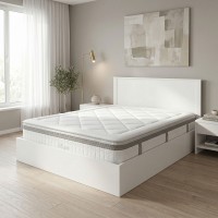 Κρεβάτι με στρώμα Athos Utopia pakoworld λευκό 160x200εκ Κρεβάτι με στρώμα Athos Utopia pakoworld λευκό 160x200εκ