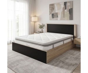 Κρεβάτι με στρώμα Athos Utopia pakoworld sonoma και ανθρακί 160x200εκ Κρεβάτι με στρώμα Athos Utopia pakoworld sonoma και ανθρακί 160x200εκ