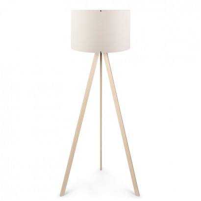 Φωτιστικό δαπέδου PWL-1060 pakoworld Ε27 φυσικό-κρεμ Φ38x140εκ