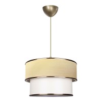 Φωτιστικό οροφής μονόφωτο PWL-1089 pakoworld Ε27 εκρού-χρυσό Φ30x20εκ