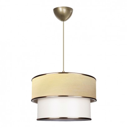 Φωτιστικό οροφής μονόφωτο PWL-1089 pakoworld Ε27 εκρού-χρυσό Φ30x20εκ