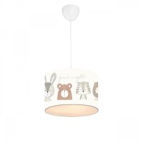 Παιδικό φωτιστικό οροφής μονόφωτο PWL-1095 pakoworld Ε27 γκρι-λευκό Φ24x20εκ