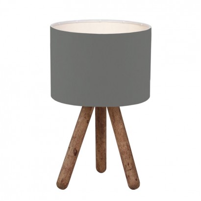 Επιτραπέζιο φωτιστικό PWL-1151 pakoworld Ε27 ανθρακί-καρυδί Φ19x32εκ